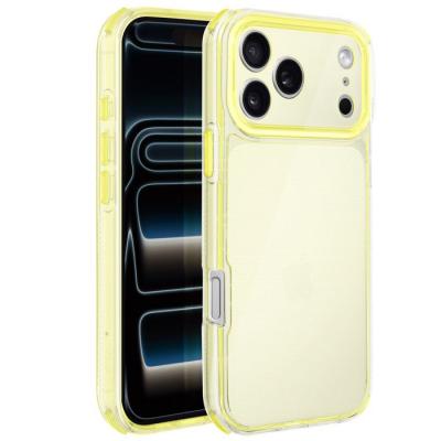 AVIZAR Coque pour iPhone 17 Pro Max Renforc&eacute;e Bi-Mati&egrave;re Textur&eacute; Antid&eacute;rapants Jaune