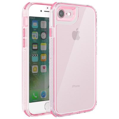 AVIZAR Coque pour iPhone 7/8/SE 2022 -  - Bi-Mati&egrave;re - Antid&eacute;rapante - Rose - Textur&eacute;