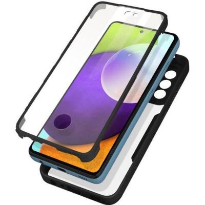 AVIZAR Coque Samsung A52, A52 5g Et A52s Dos Plexiglas Avant Polym&egrave;re Contour Noir