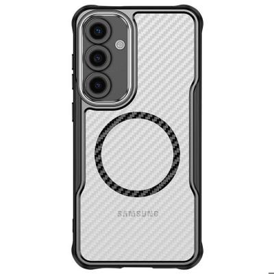 AVIZAR Coque - Samsung Galaxy S24 FE - Antichoc Renforc&eacute; - MagSafe - Carbone Noir
