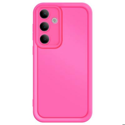 AVIZAR Coque pour Samsung Galaxy S24 FE Soft Touch Bordures Sur&eacute;lev&eacute;es Fuchsia