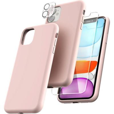 LITTLE BOUTIK Coque  Rose + Protection Ecran et Camera Pour iPhone 11 