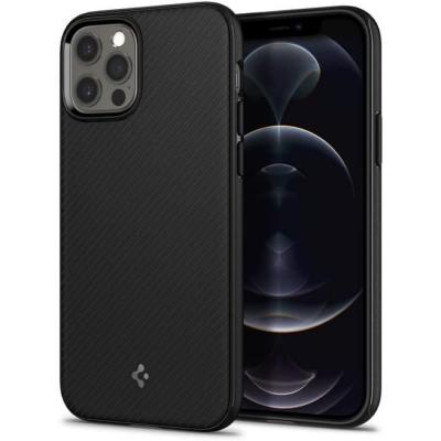 Spigen Mag Armor Magfit Coque Compatible avec iPhone 12 Pro/12 MagSafe - Noir Mat