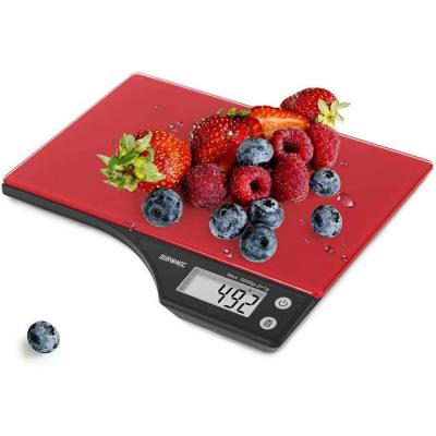 DURONIC  KS350 Balance de Cuisine num&eacute;rique en verre noir - 5 kg