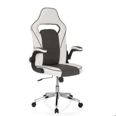 MYBUERO Fauteuil Gamer -  - GAME SPORT PRO - Blanc/Gris Fonc&eacute; - similicuir