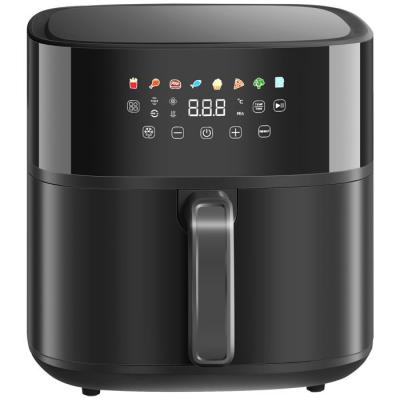 HOMCOM Friteuse &agrave; air friteuse sans huile air fryer 1700w 8l 8 prog. &Eacute;cran tactile led multifonction noir