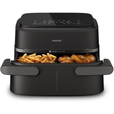Friteuse Air Double Panier Philips S&eacute;rie 1000 avec S&eacute;parateur Amovible - 7.1L