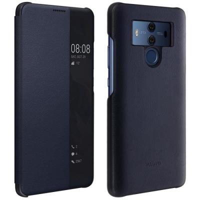 HUAWEI  Mate 10 Pro Flip View Cover, Brun Bleue - s'adapte Mate 10 Pro