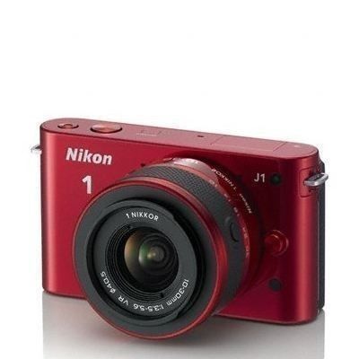 Nikon 1 J1 Rouge Glossy + Obj. 1 Nikkor CX VR 10 - 30 mm f/3.5 - 5.6 