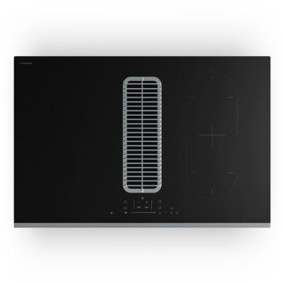 KLARSTEIN Verosteel Plaque &agrave; induction avec Hotte int&eacute;gr&eacute;e 80 cm &eacute;l&eacute;gante minimaliste 8400 W Noir