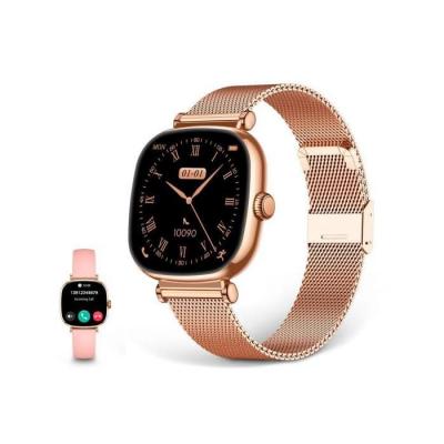 KSIX  Iria Rosa - Smartwatch 1.7- 2 Correas (metal + Silicona)