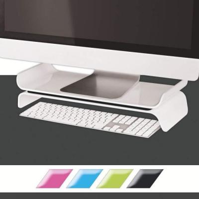  Support d'&eacute;cran d'ordinateur r&eacute;glable Ergo WOW Noir et blanc