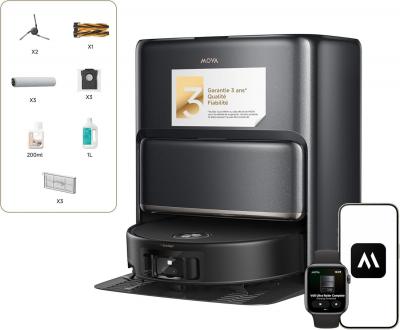 MOVA Z60 Ultra Roller Complete - Aspirateur Robot de 3.2L - Noir - Neuf