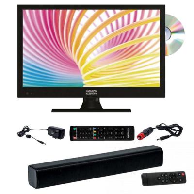ANTARION Pack  TV LED 16"" 40cm T&eacute;l&eacute;vision HD DVD int&eacute;gr&eacute; + Barre de Son Compact Bluetooth