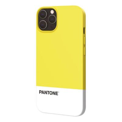 PANTONE  Custodia iPhone 13 Pro Max TPU Soft-touch Anti-graffio Bianco e Giallo