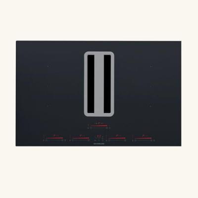 SILVERLINE Plaque induction avec hotte int&eacute;gr&eacute;e FLOW MAX PRO 78cm noir et inox - &eacute;vacuation arri&egrave;re