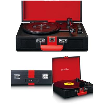 LENCO Platine Disque Vinyle Rouge -Bluetooth - St&eacute;r&eacute;o - Vintage - haut-parleurs int&eacute;gr&eacute;s