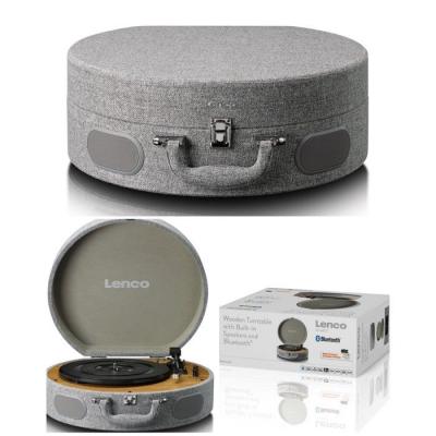 LENCO Platine Disque Vinyle - RETRO GRISE - TT-34 - Bluetooth - Haut-parleurs int&eacute;gr&eacute;s - Auto-stop