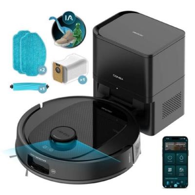 CECOTEC Robot Aspirateur et Laveur -  - Conga Y80 X-Treme - 13000Pa - Base Vidange 2.5L - IA Laser