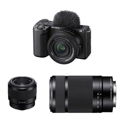 SONY  ALPHA ZV-E10 II NOIR + 16-50 II + 55-210 + 50mm - Neuf