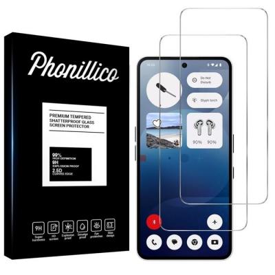PHONILLICO Verre Tremp&eacute; pour Nothing Phone 3a [Pack 2] Film Vitre Protection Ecran