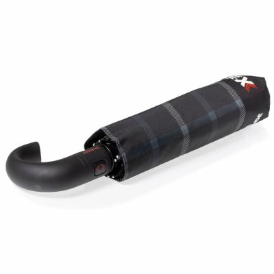 ISOTONER  Parapluie pliant automatique - Crook X-tra Solide  - Noir