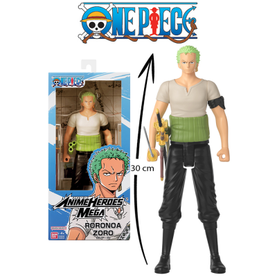 BANDAI Figurine One Piece - Anime Heroes Mega - 38332 - Zoro - 30 cm - Neuf