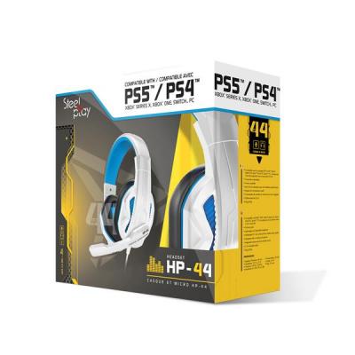 STEELPLAY  - Casque Filaire St&eacute;r&eacute;o - Hp44 - Blanc/Bleu PS5