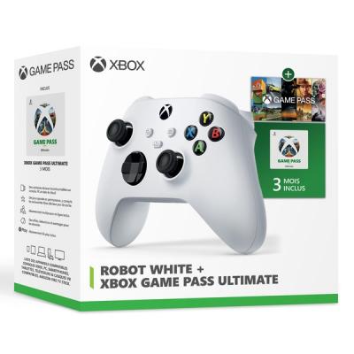 MICROSOFT Pack Manette Xbox sans fil Blanc + 3 mois Game Pass Ultimate (XBOX SERIES)