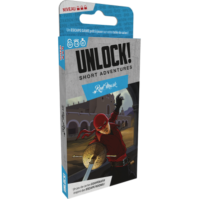 ASMODEE Jeu d'escape game  Unlock Short Adventures Red Mask