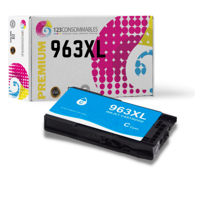 EASYCARTOUCHE Cartouche d'encre Tinvend compatible avec HP 963XL Cyan 3JA27AETV