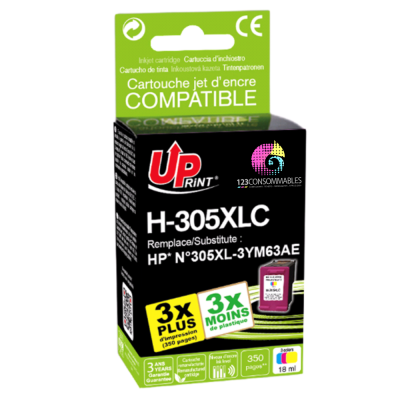 UPRINT Cartouche encre  compatible HP 305XL couleur