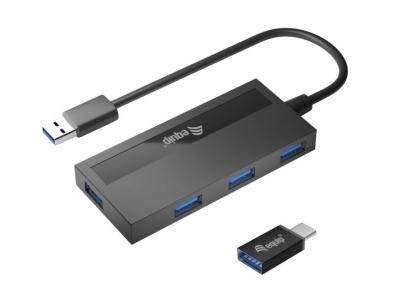 EQUIP  Hub USB 4 Ports USB 3.0 - Adaptateur USB-C - Vitesse 5Gbps