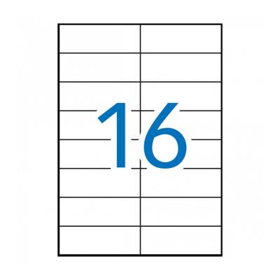 GENERIQUE Etiquettes permanentes Apli White 105 x 37 mm - 100 feuilles