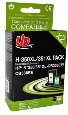 UPRINT Pack  compatible HP 350XL 351XL noir et couleur