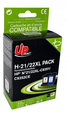 UPRINT Pack Premium Compatible Hp 21xl/22xl