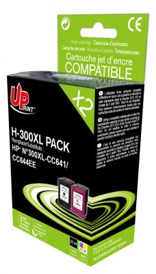 UPRINT Pack  compatible HP 300XL 2 cartouches