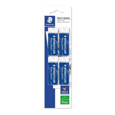 STAEDTLER  - Mars Plastic - Blister De 4 Gommes - Blanc