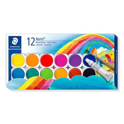 STAEDTLER  Bo&icirc;te de peinture Noris, 12 couleurs - Lot de 3