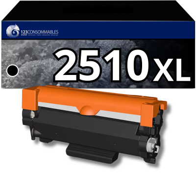 123CONSOMMABLES Toner compatible BROTHER TN2510XL noir