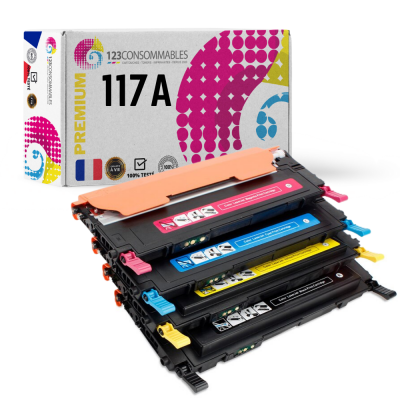 123CONSOMMABLES Toppack 4 Toners Compatibles Hp 117a