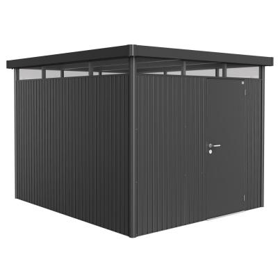 BIOHORT Abri de jardin m&eacute;tal  HighLine H5 gris fonc&eacute; simple porte surface totale 8.66 m&sup2;
