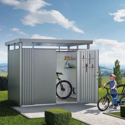 BIOHORT Abri jardin HighLine H4 - Double porte - M&eacute;tal - Gris quartz - 6,45m2