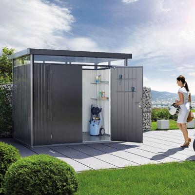 BIOHORT Abri de jardin HighLine H5 gris fonc&eacute; porte double