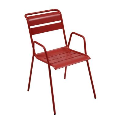 FERMOB Chaise empilable  Monceau acier piment