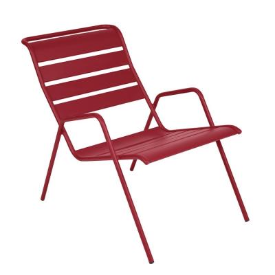 FERMOB Fauteuil bas de jardin en m&eacute;tal Monceau Piment - 
