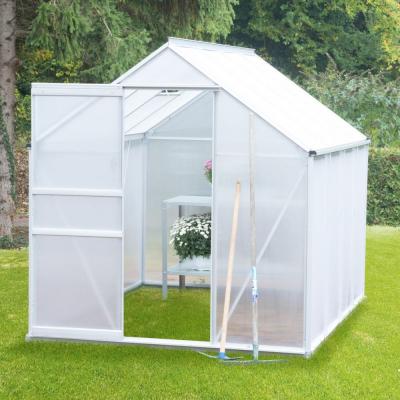 CHALET & J Serre jardin polycarbonate Diamant 86 - 4.8 m&sup2; - blanc