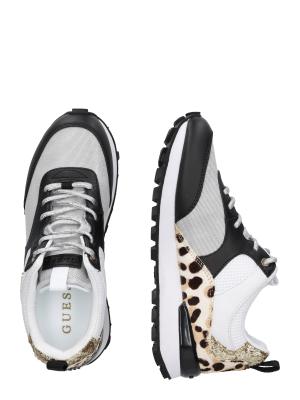 GUESS  Baskets basses 'SELVIE2' blanc / or / noir / noisette / beige