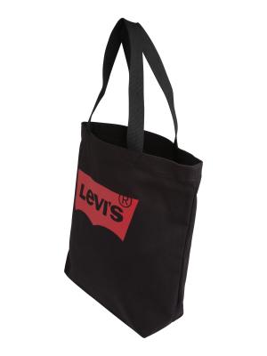 LEVI S Levis Sac tote en coton noir avec d&eacute;tail de la marque. Couleur: Noir