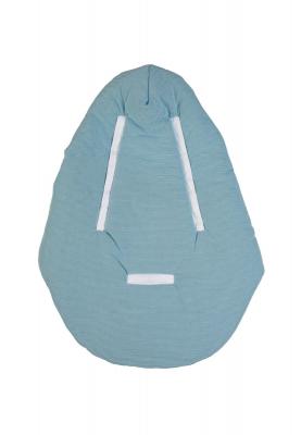 STERNTALER  Couverture de b&eacute;b&eacute; p&eacute;trole / blanc